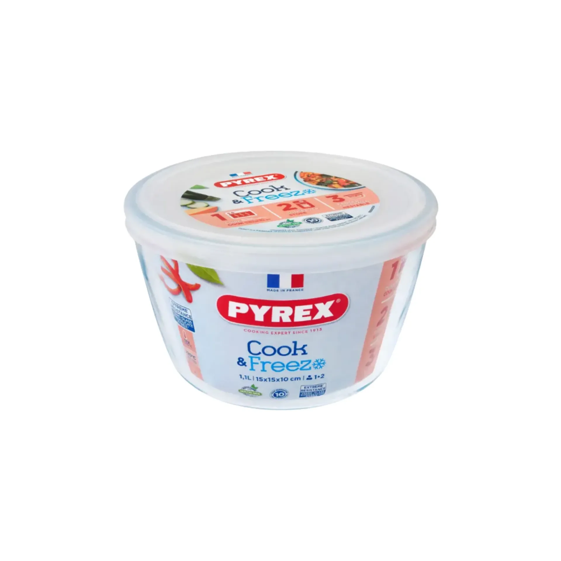 [PYR-0306] PYREX COOK & FREEZE ROUND DISH 1.1L