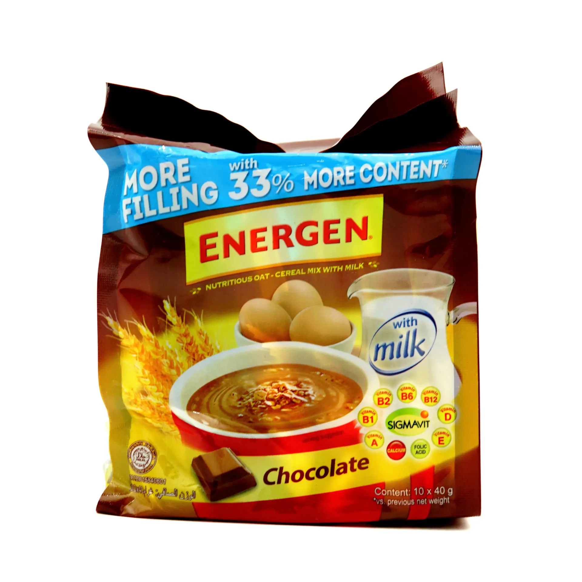 ENERGEN CHOCOLATE POUCH 10X40G