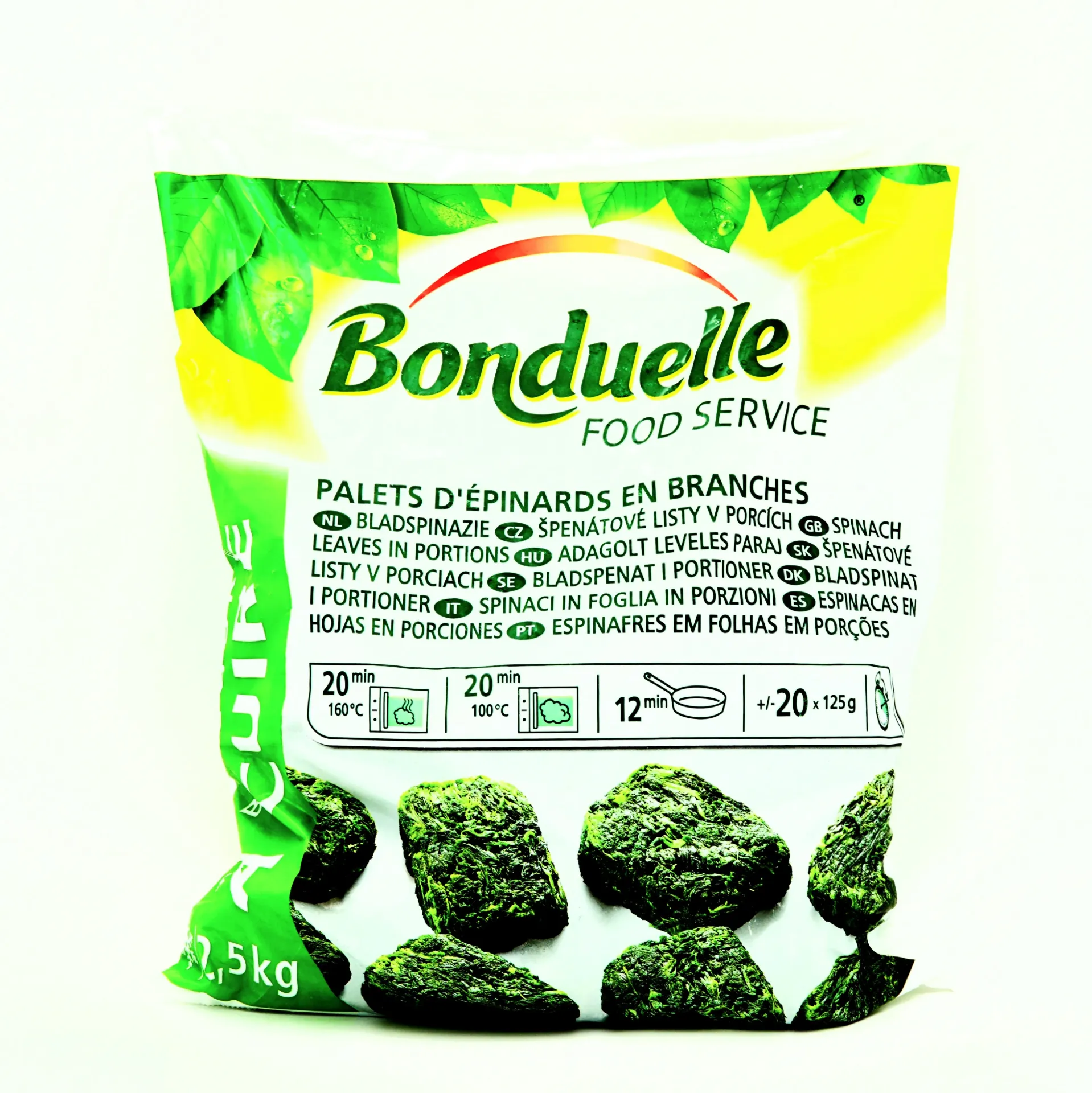BONDULELEAF SPINACH FOGLIA FROZEN 2.5KG