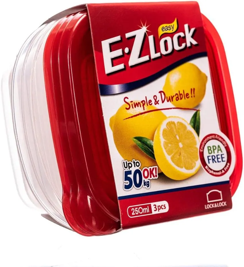 [HLE8104-N] كونتر مربع سعه 250مل 3قطع