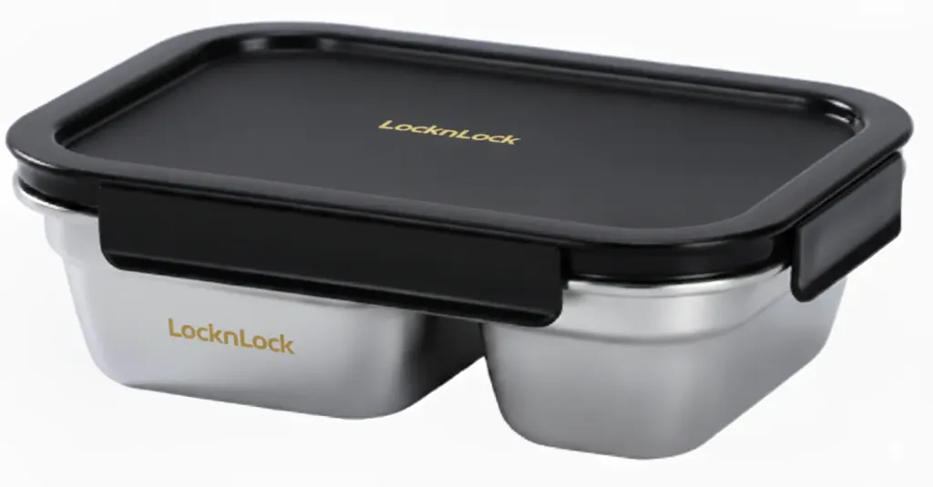 L&L STS RECTANGLE LUNCH BOX W/ DIVIDER 1L