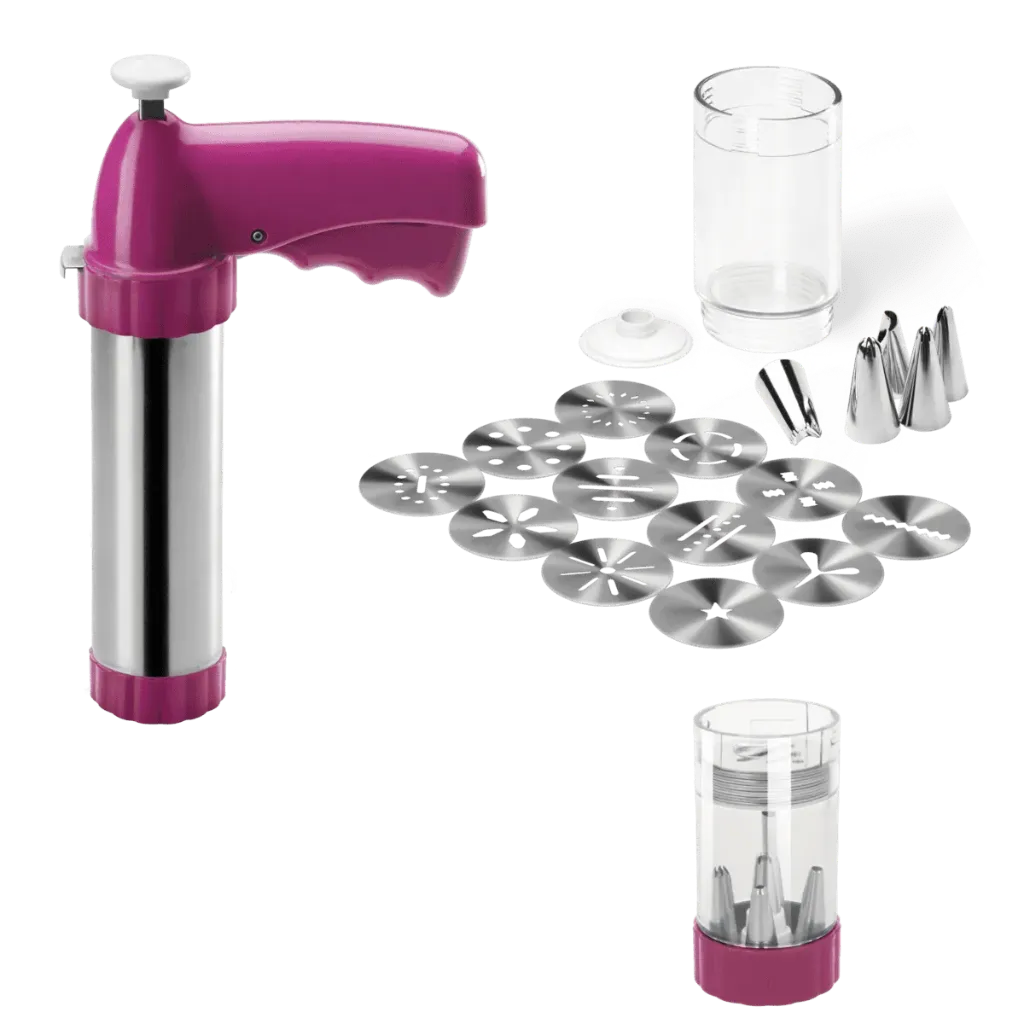 [252475-N] METALTEX COOKIE GUN AND ICING SET (5NOZZLES+12DISC)