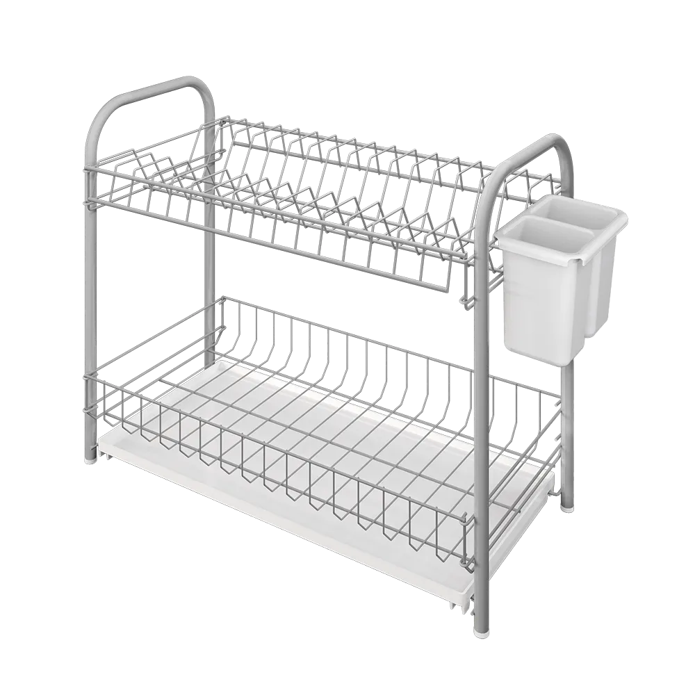 [323302-N] METALTEX DISH DRAINER 2-TIER DOUBLE TEX 5X23X37CM