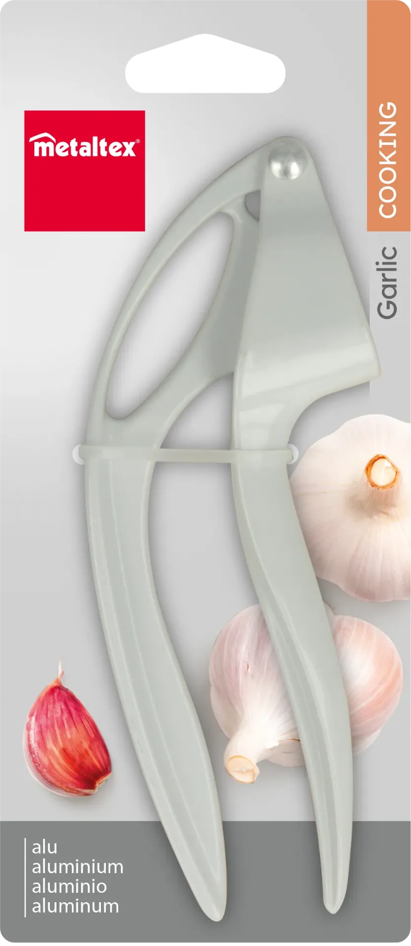 [251404-N] METALTEX GARLIC PRESS WHITE EPOXY