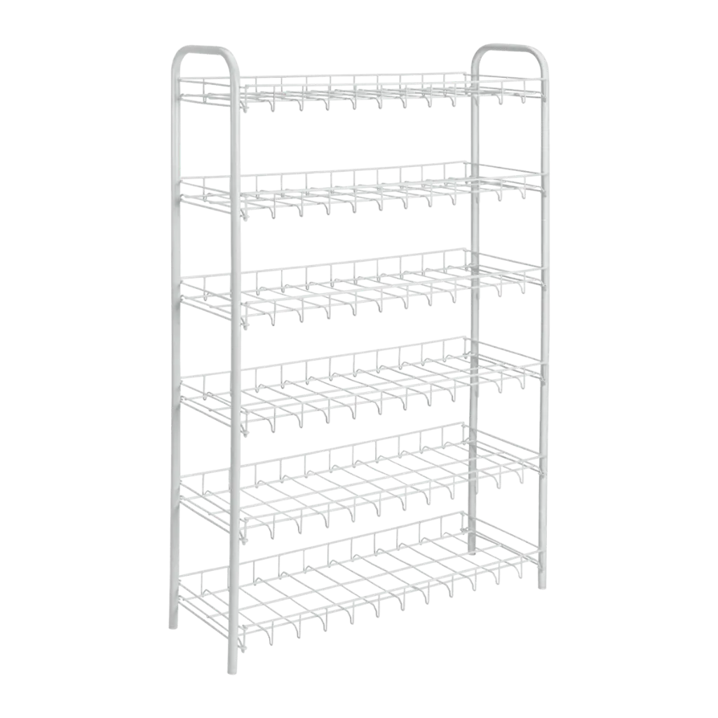 METALTEX SHOE RACK 6-TIER 64X23 104CM WHITE