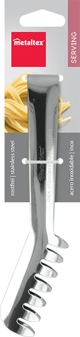 METALTEX SPAGHETTI TONGS W/ 7 TEETH 19CM