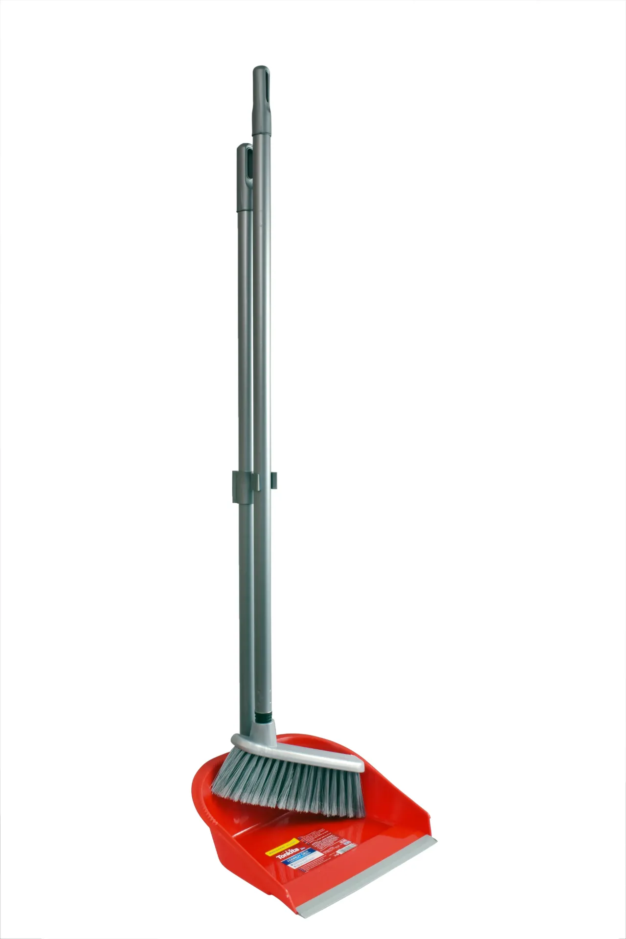 TONKITA DUST PAN WITH METAL LONG STICK + BROOM W/ METAL HANDLE